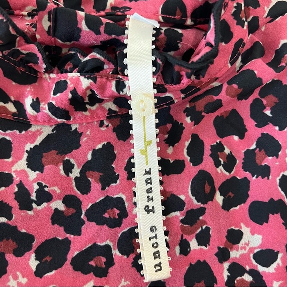 Uncle Frank Pink Leopard Print Sleeveless Dress High Neck Animal Print Size XS - Picture 12 of 12